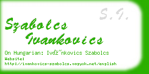 szabolcs ivankovics business card